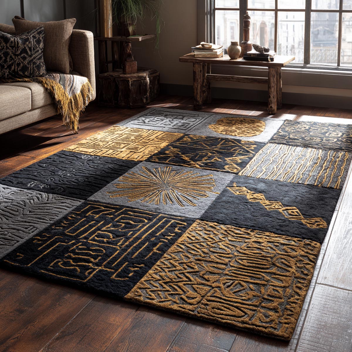 Desert Rhythm Area Rug - Non-Slip Washable 3D Print Rug for Living Room & BedroomTVC2108337