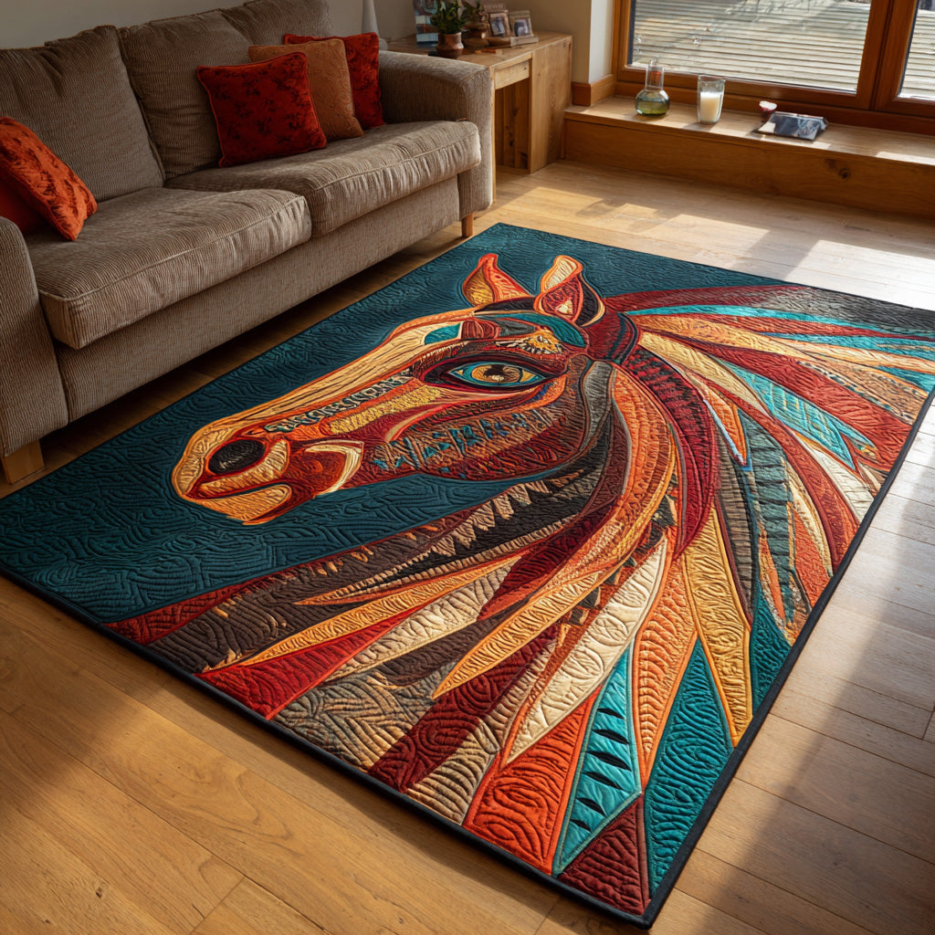 Desert Stallion Area Rug - Non-Slip Washable 3D Print Rug for Living Room & BedroomTVC2108337