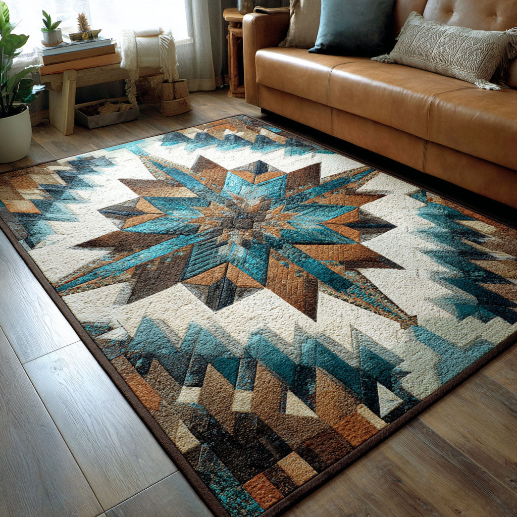 Desert Star Area Rug - Non-Slip Washable 3D Print Rug for Living Room & BedroomTVC2108337