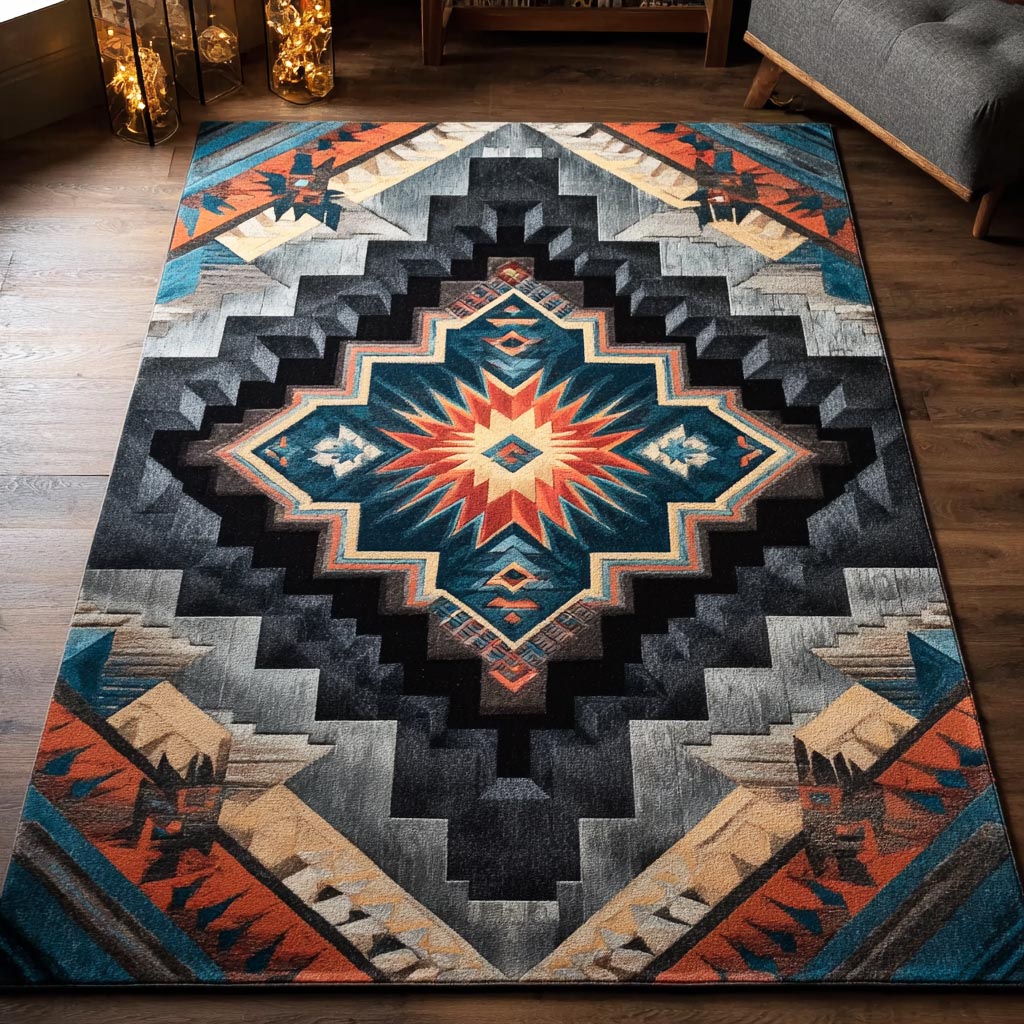Desert Symbols Area Rug - Non-Slip Washable 3D Print Rug for Living Room & BedroomTVC2108337