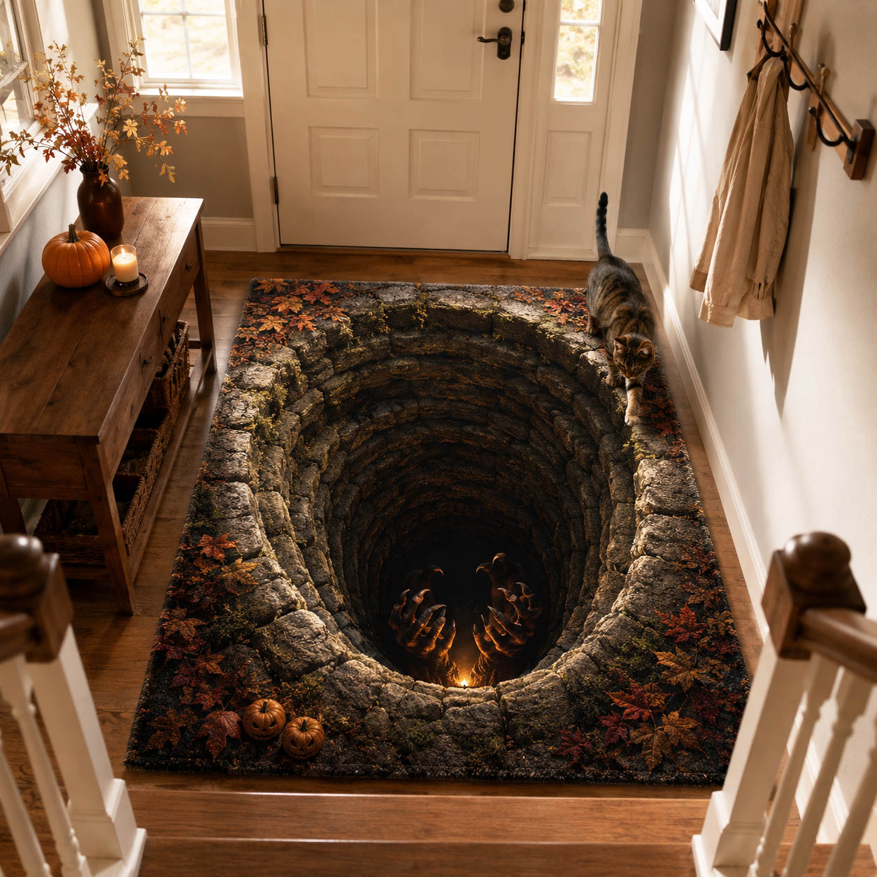 Doom Well Area Rug - Non-Slip Washable 3D Print Rug for Living Room & BedroomTVC2108336