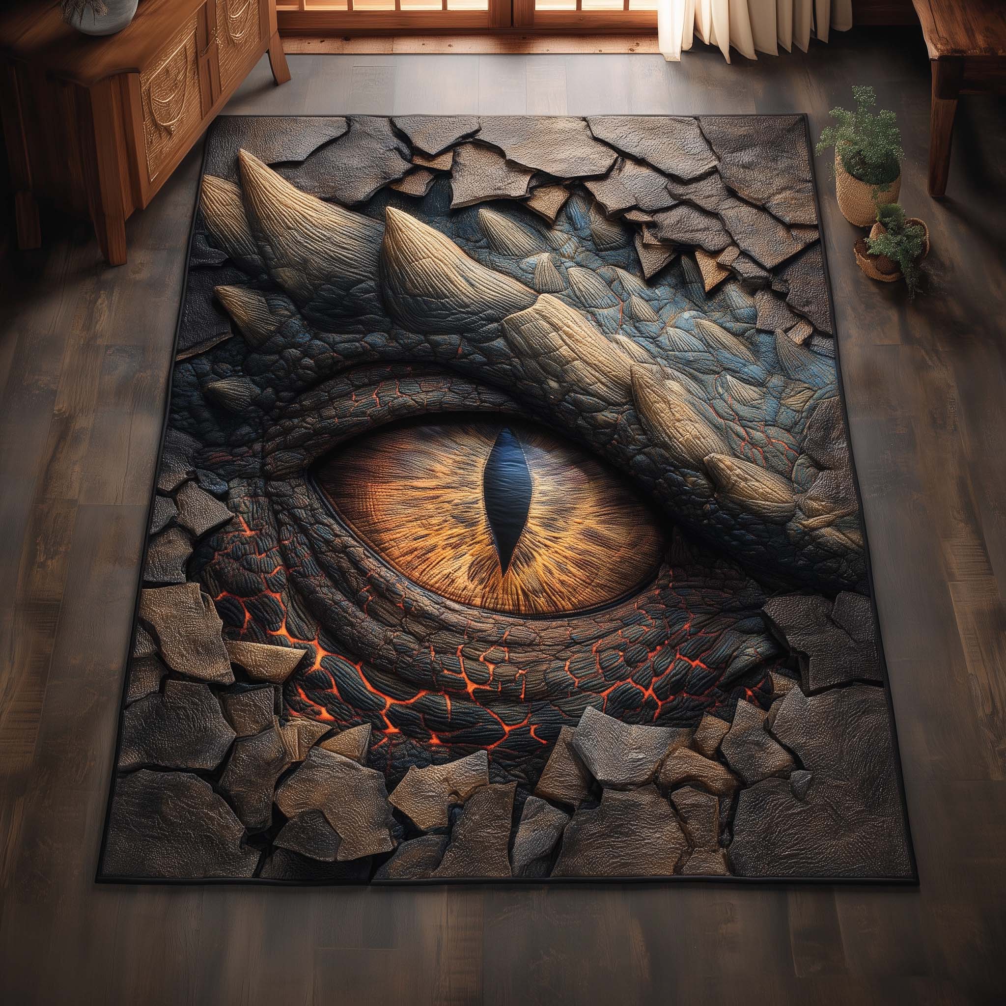 Dragon Area Rug - Non-Slip Washable 3D Print Rug for Living Room & Bedroom (DesignTVC2108421