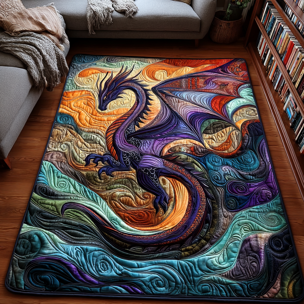 Dragon Crown Area Rug - Non-Slip Washable 3D Print Rug for Living Room & BedroomTVC2108336