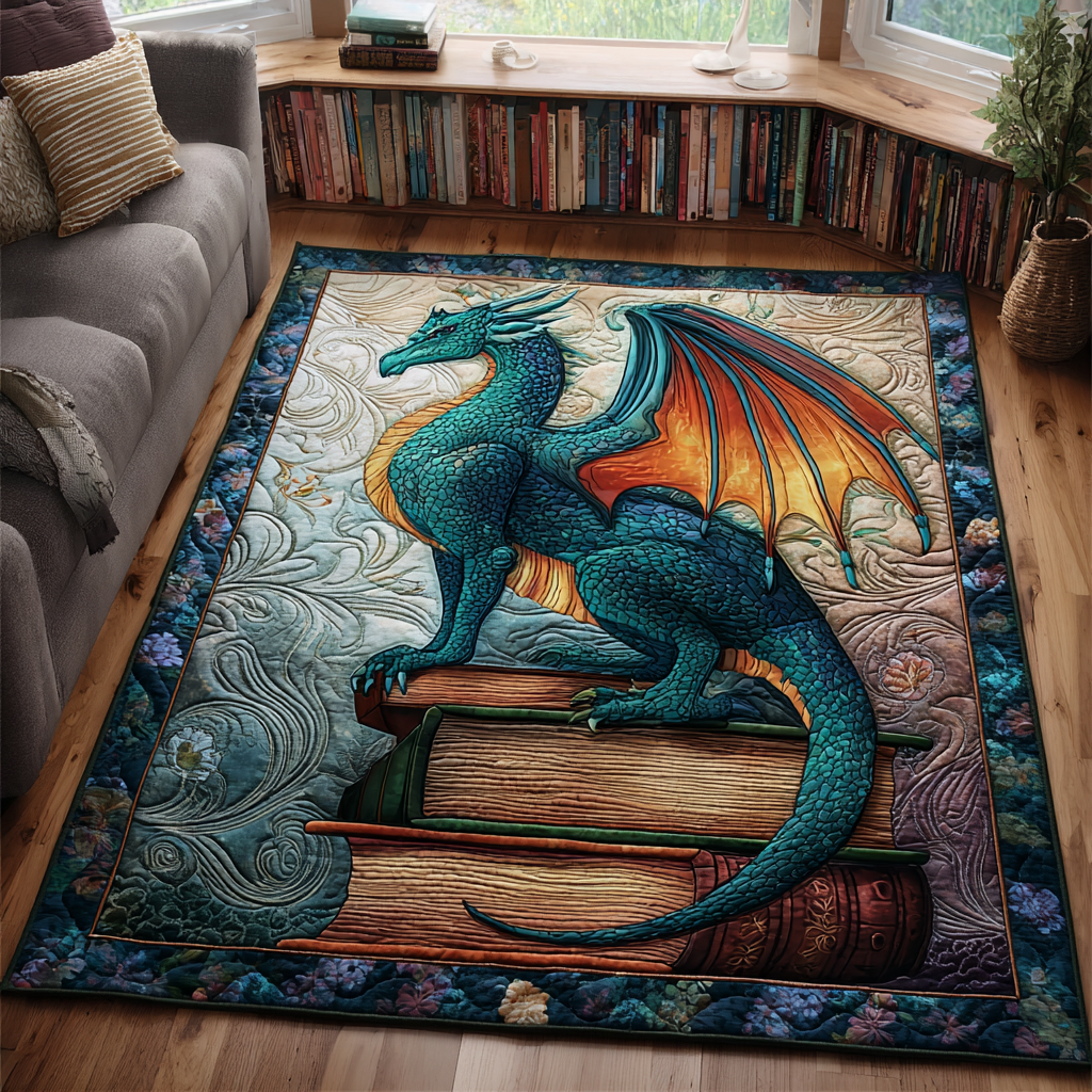 Dragon Flame Area Rug - Non-Slip Washable 3D Print Rug for Living Room & BedroomTVC2108336
