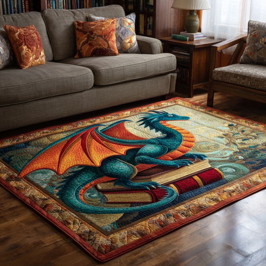 Dragon Realm Area Rug - Non-Slip Washable 3D Print Rug for Living Room & BedroomTVC2108336