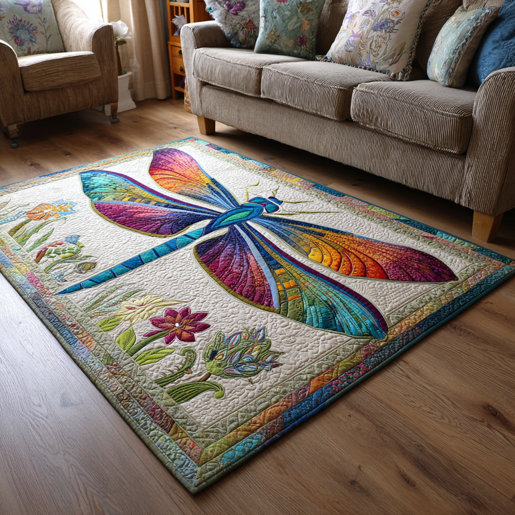 Dragonfly Sky Area Rug - Non-Slip Washable 3D Print Rug for Living Room & BedroomTVC2108335