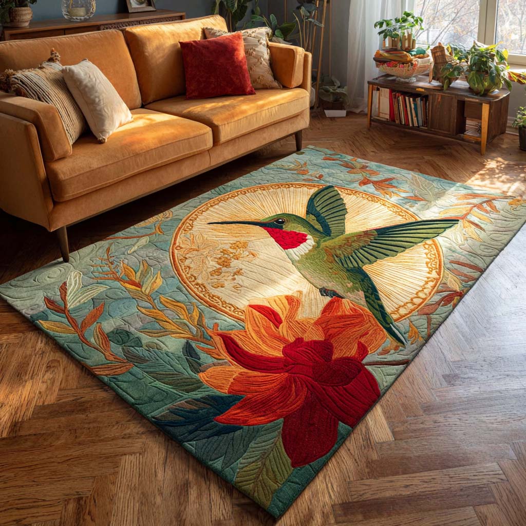 Dream Hummingbird Cardinal Area Rug - Non-Slip Washable 3D Print Rug for Living Room & BedroomTVC2108335