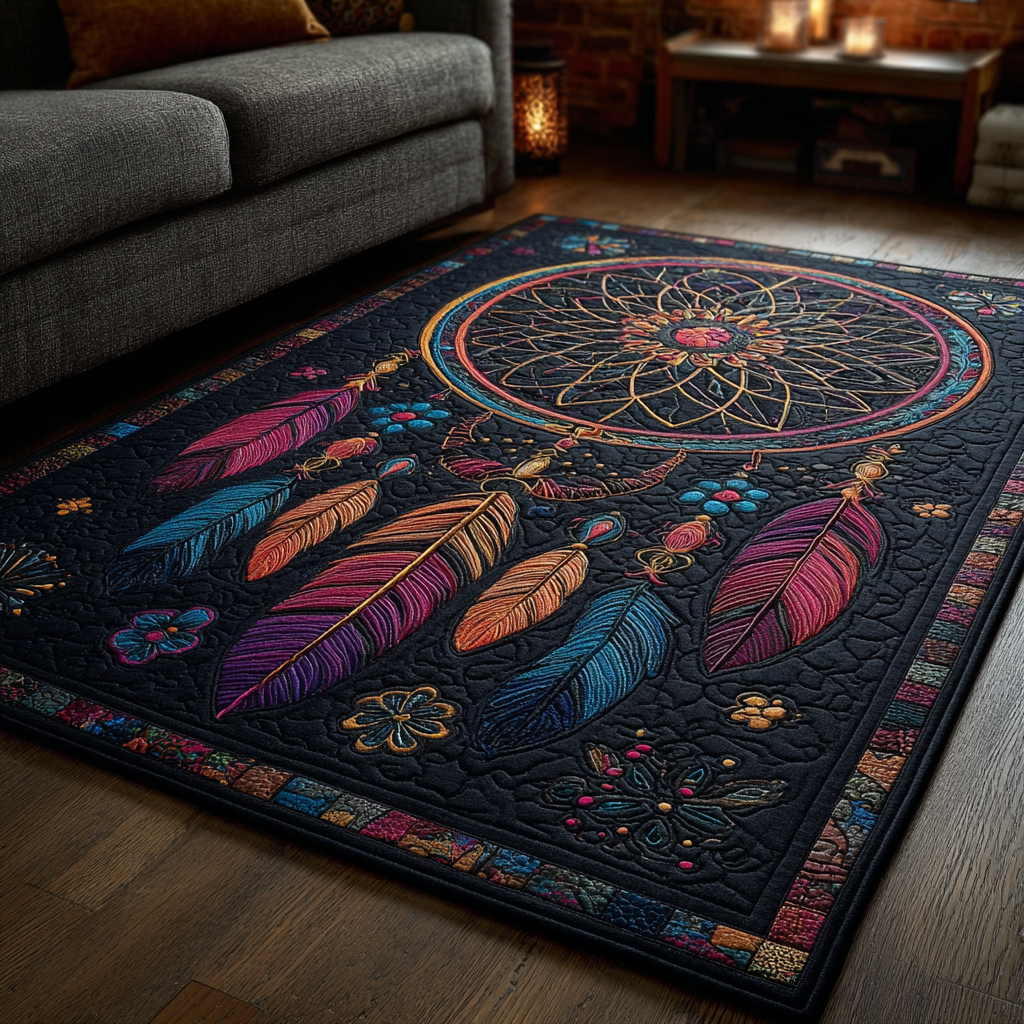 Dreamcatcher Harmony Area Rug - Non-Slip Washable 3D Print Rug for Living Room & BedroomTVC2108334