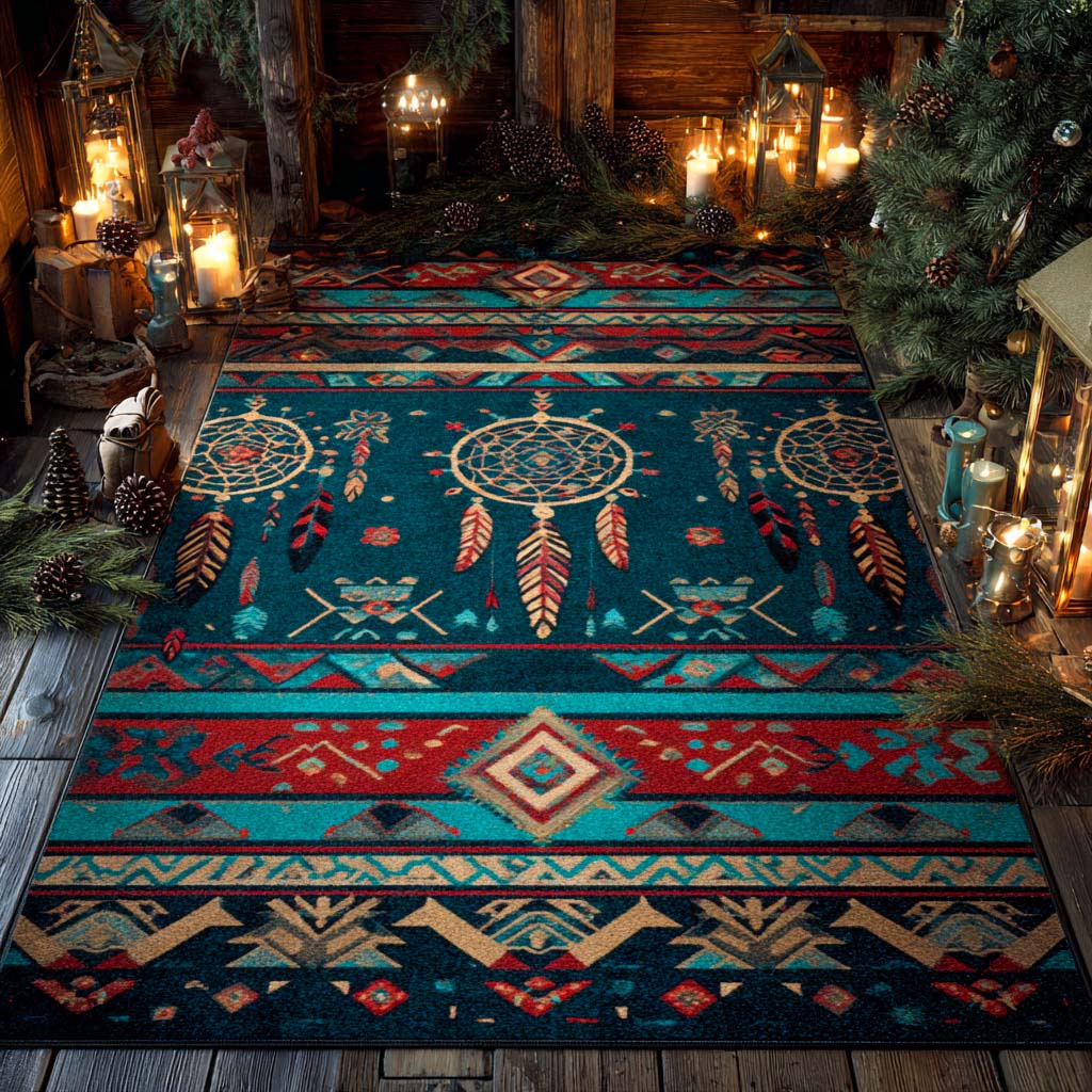 Dreamcatcher Spirit Path Area Rug - Non-Slip Washable 3D Print Rug for Living Room & BedroomTVC2108334