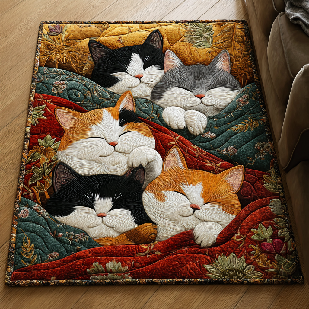 Dreamy Cat Area Rug - Non-Slip Washable 3D Print Rug for Living Room & BedroomTVC2108334