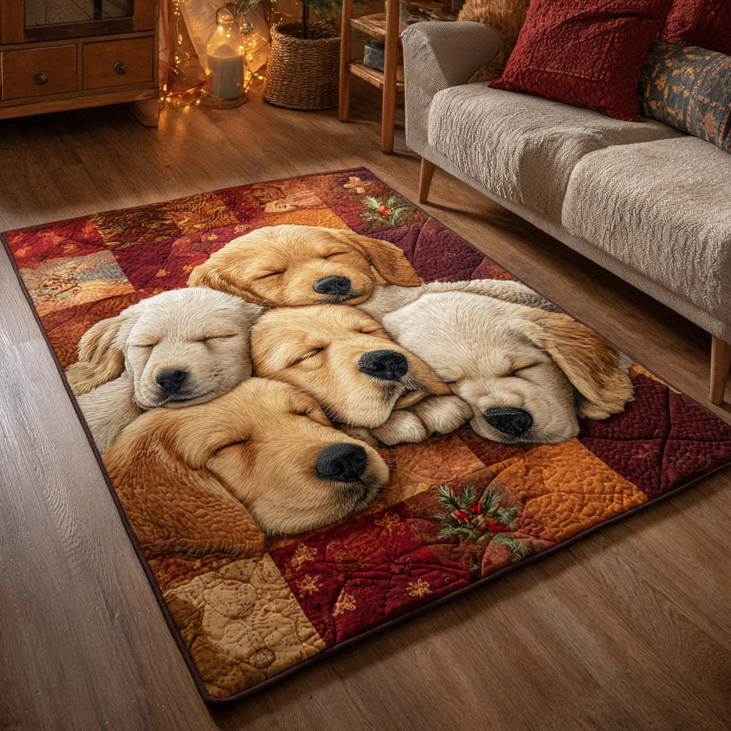 Dreamy Golden Retriever Area Rug - Non-Slip Washable 3D Print Rug for Living Room & BedroomTVC2108334