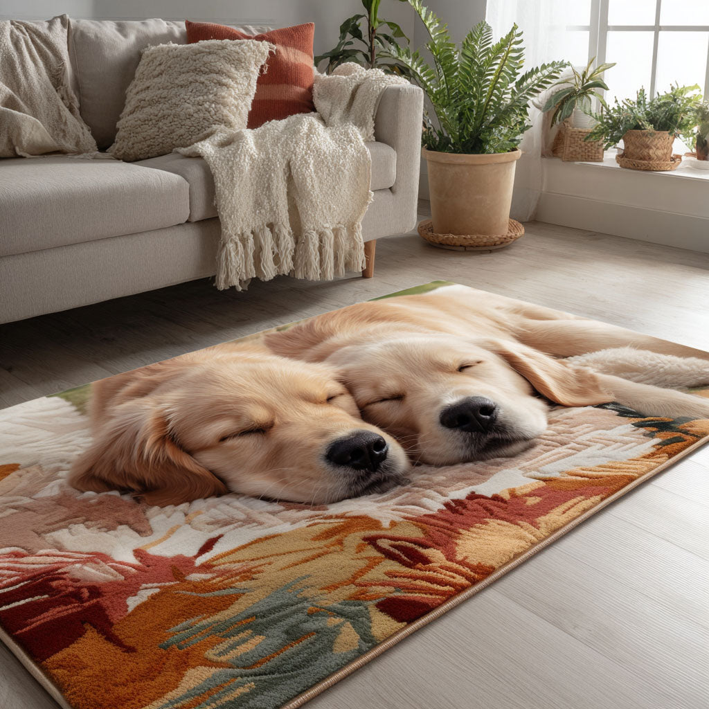 Dreamy Goldie Area Rug - Non-Slip Washable 3D Print Rug for Living Room & BedroomTVC2108334