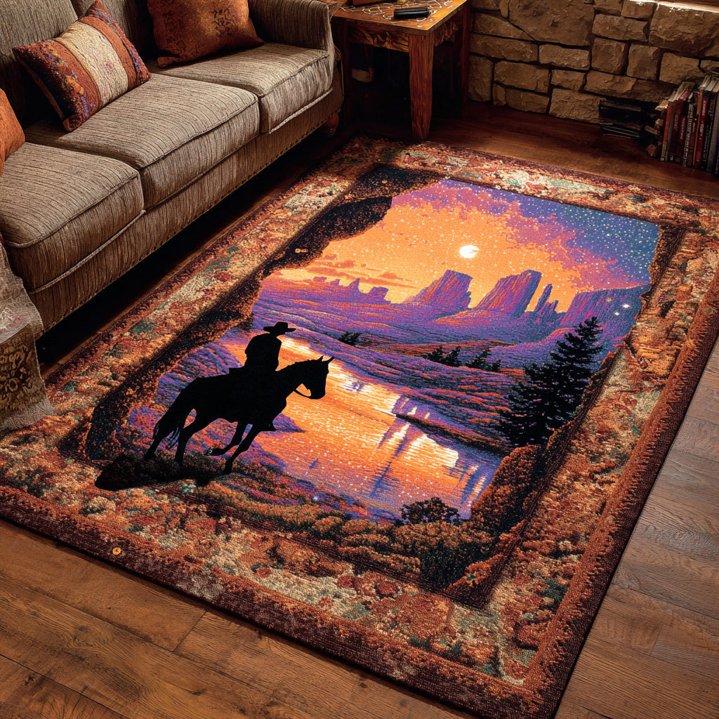 Dusty Horizon Area Rug - Non-Slip Washable 3D Print Rug for Living Room & BedroomTVC2108334