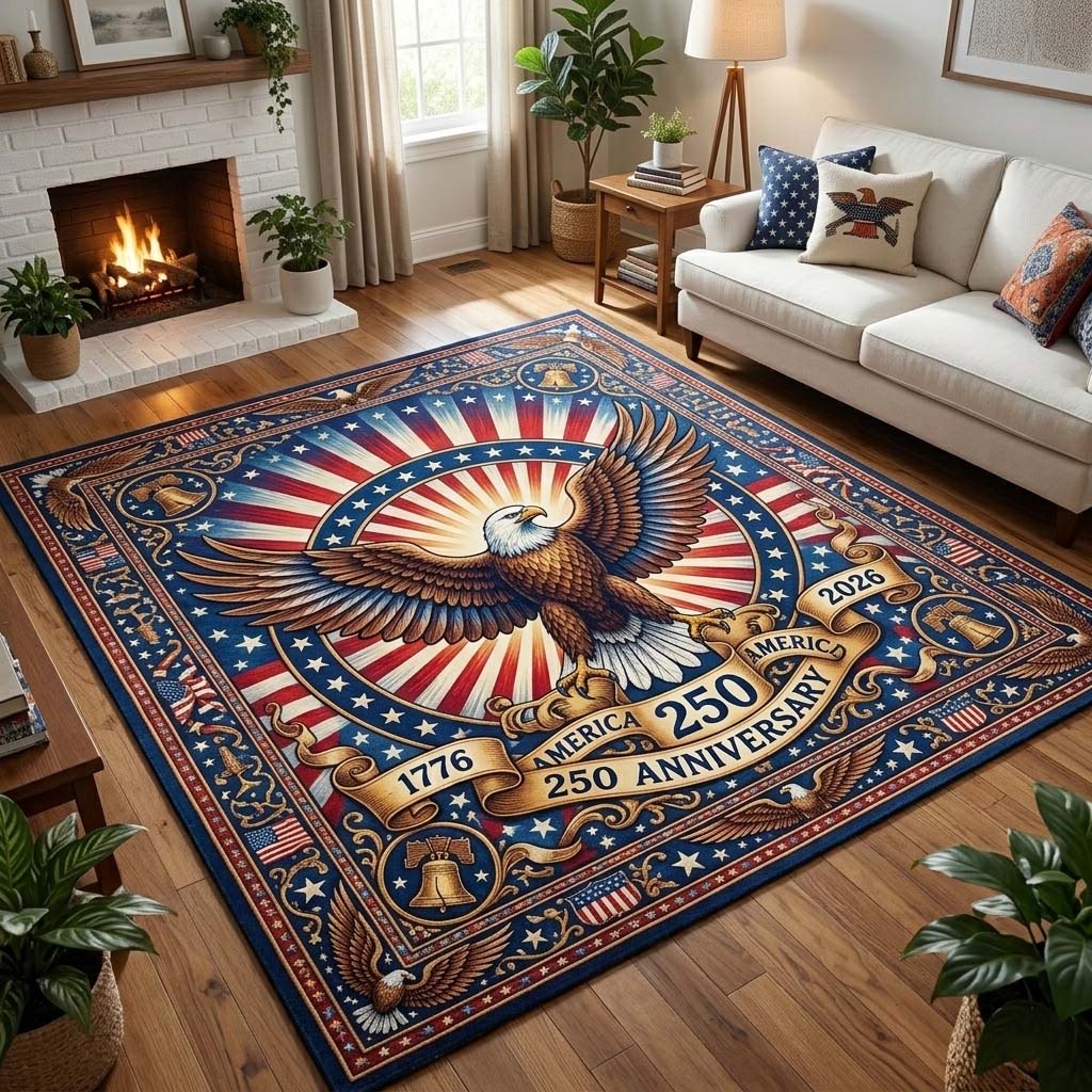 Eagle Dominion Area Rug - Non-Slip Washable 3D Print Rug for Living Room & BedroomTVC2108421