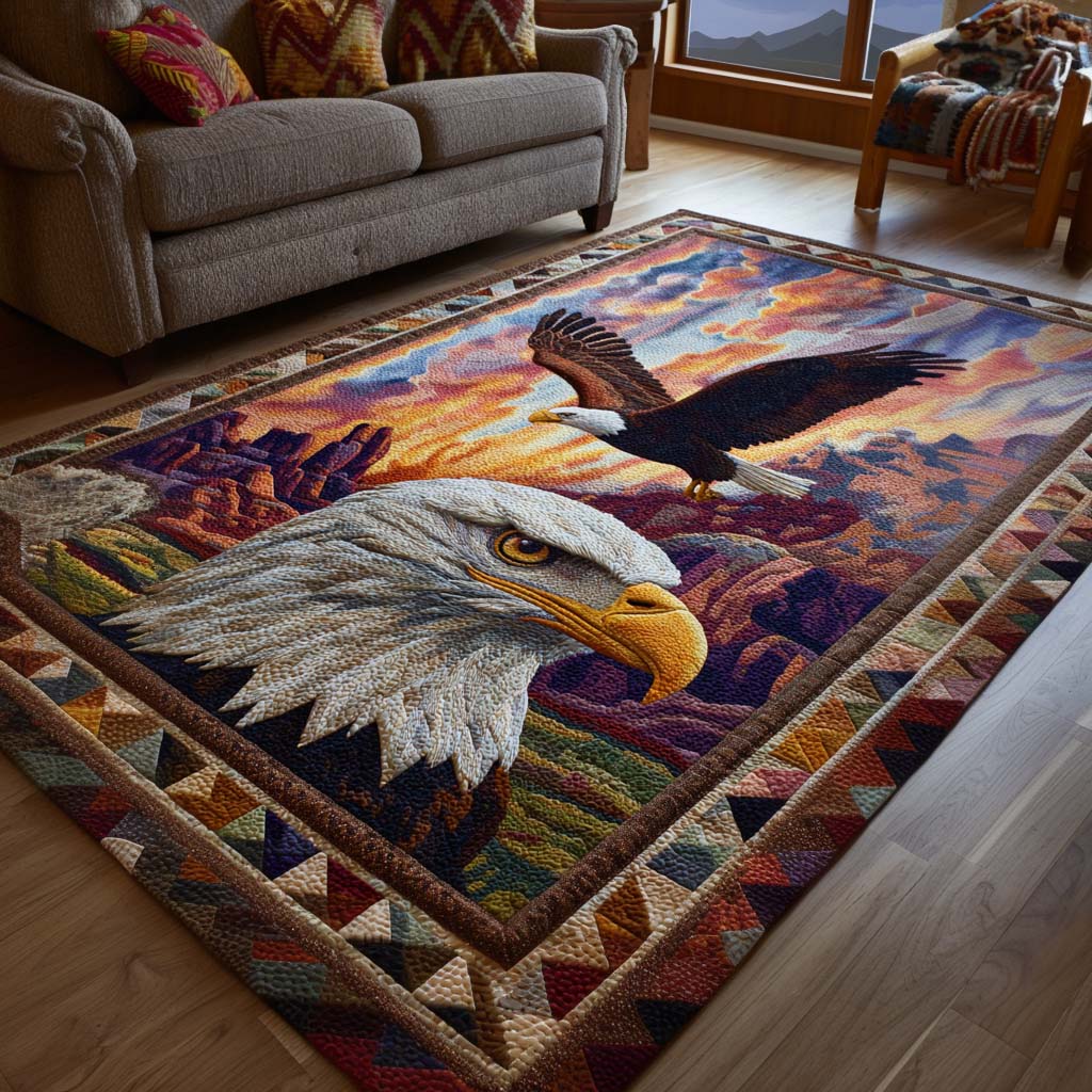 Eagle Glory Area Rug - Non-Slip Washable 3D Print Rug for Living Room & BedroomTVC2108334