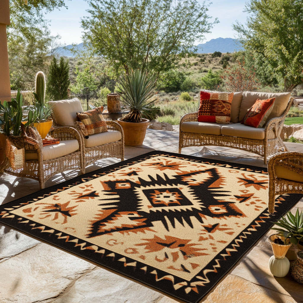Earth Mirage Area Rug - Non-Slip Washable 3D Print Rug for Living Room & BedroomTVC2108334