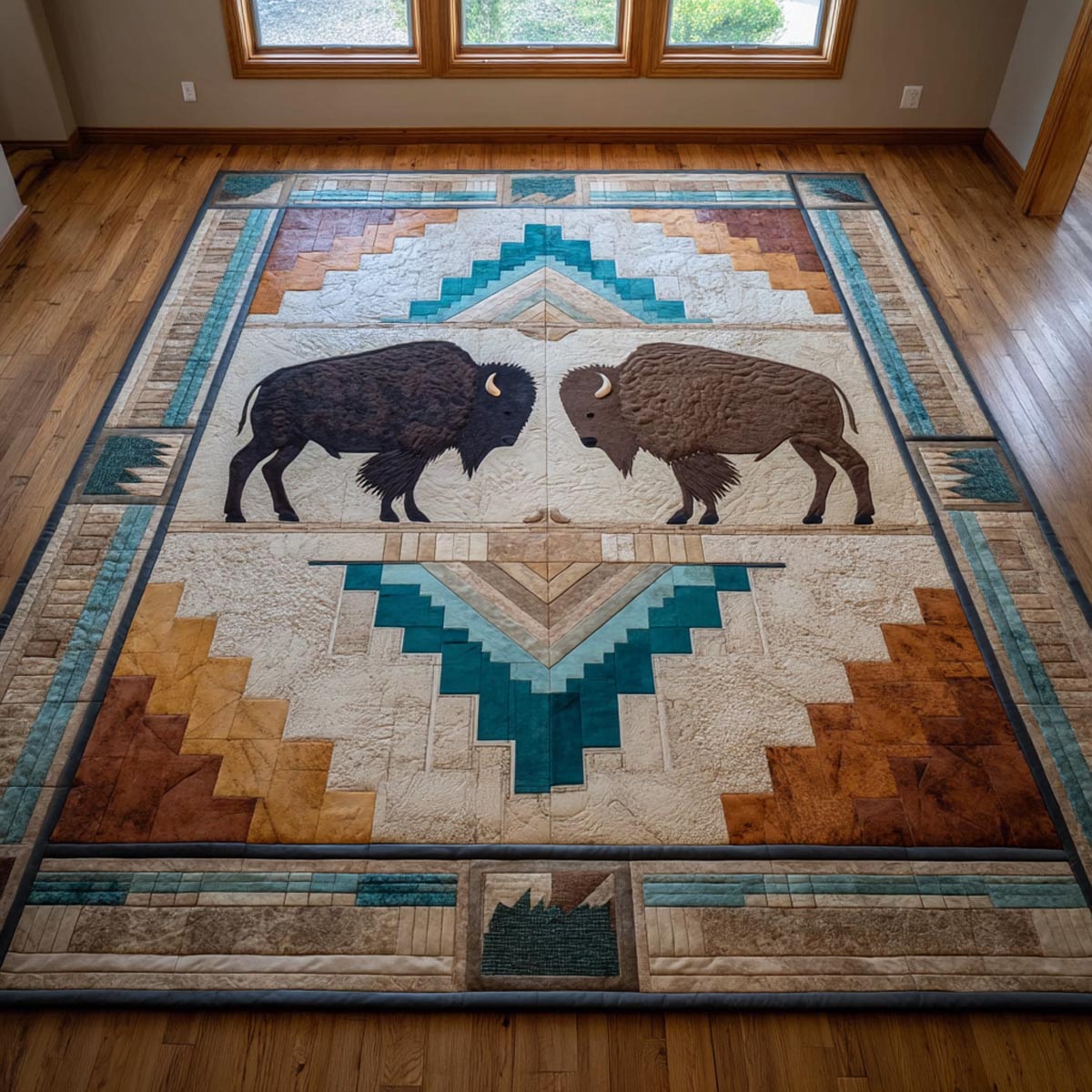 Earth Wisdom Area Rug - Non-Slip Washable 3D Print Rug for Living Room & BedroomTVC2108333