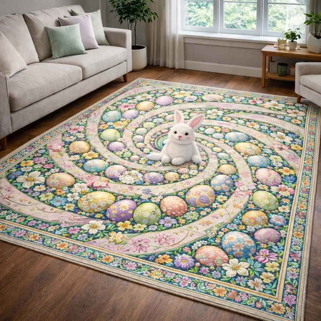Easter Serenity Area Rug - Non-Slip Washable 3D Print Rug for Living Room & BedroomTVC2108420