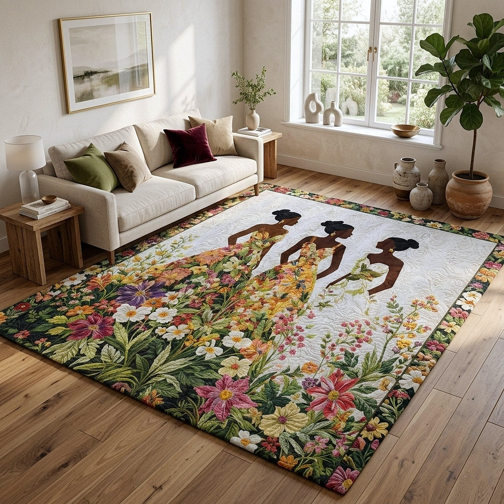 Ebony Glow Area Rug - Non-Slip Washable 3D Print Rug for Living Room & BedroomTVC2108237
