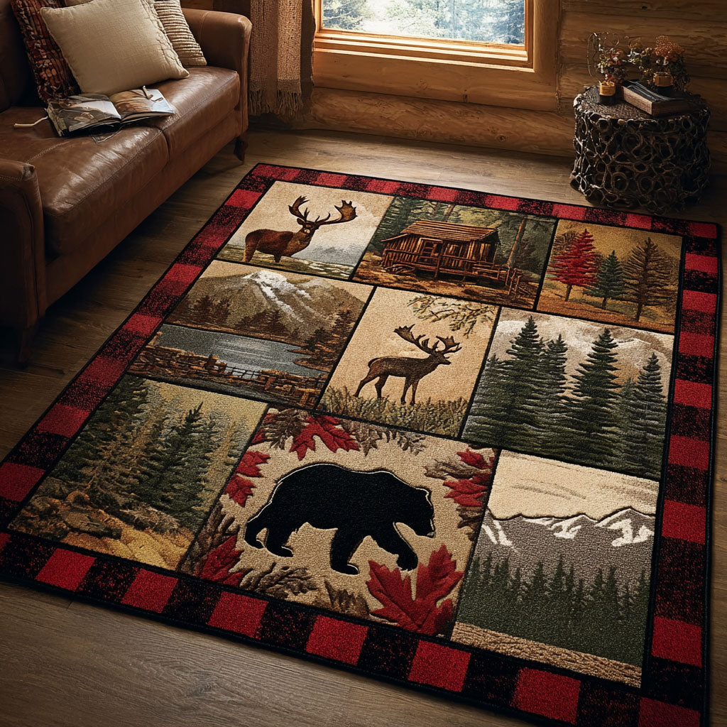 Echo of the Woods Area Rug - Non-Slip Washable 3D Print Rug for Living Room & BedroomTVC2108333