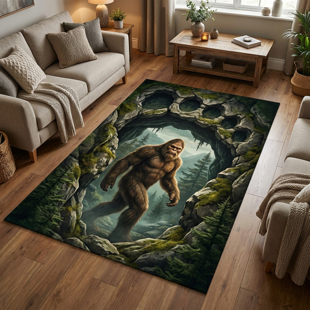 Elder Shadow Area Rug - Non-Slip Washable 3D Print Rug for Living Room & BedroomTVC2108332
