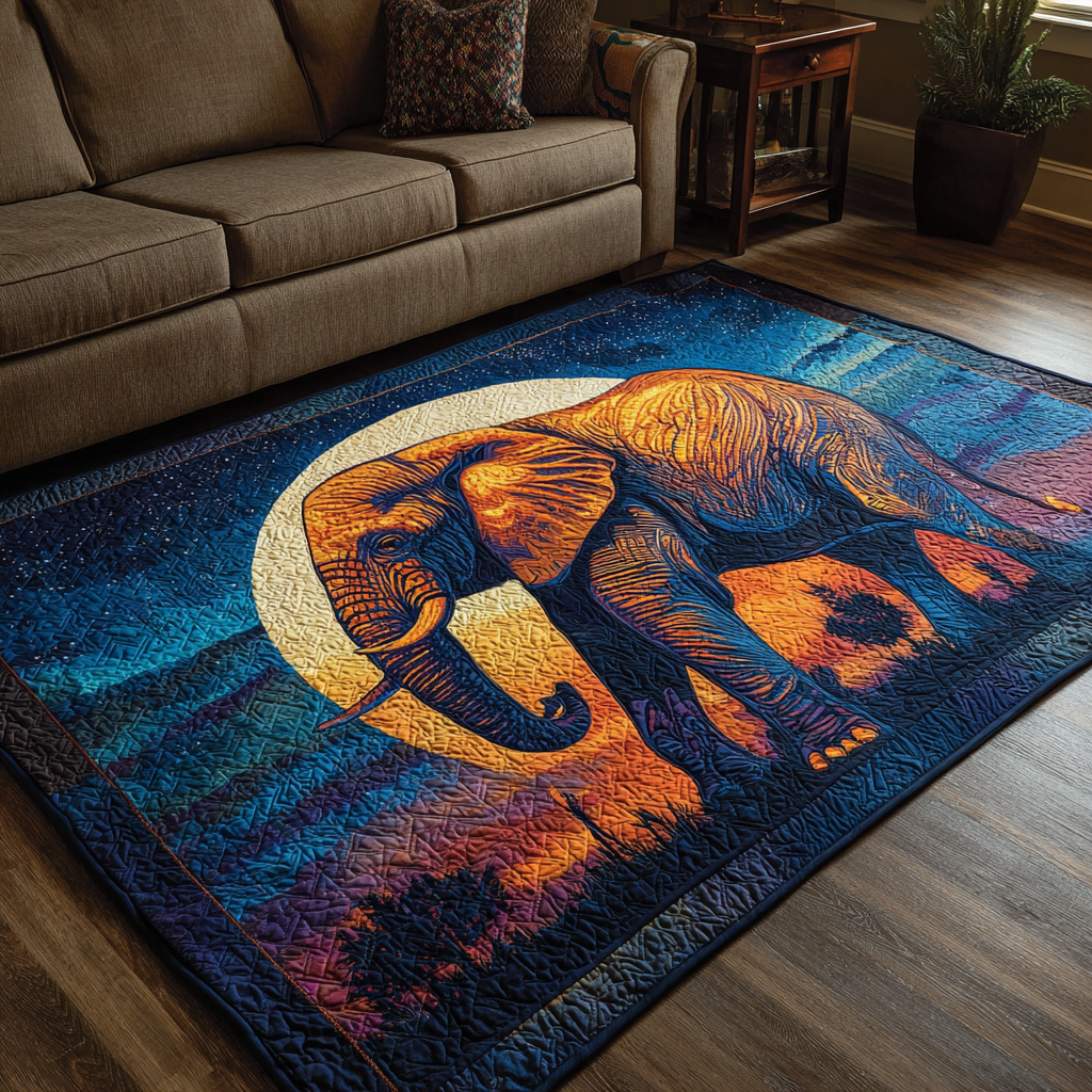 Elephant Heart Area Rug - Non-Slip Washable 3D Print Rug for Living Room & BedroomTVC2108332