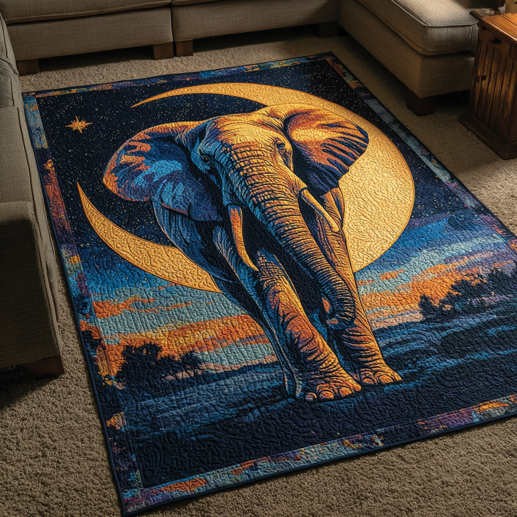 Elephant Pride Area Rug - Non-Slip Washable 3D Print Rug for Living Room & BedroomTVC2108332
