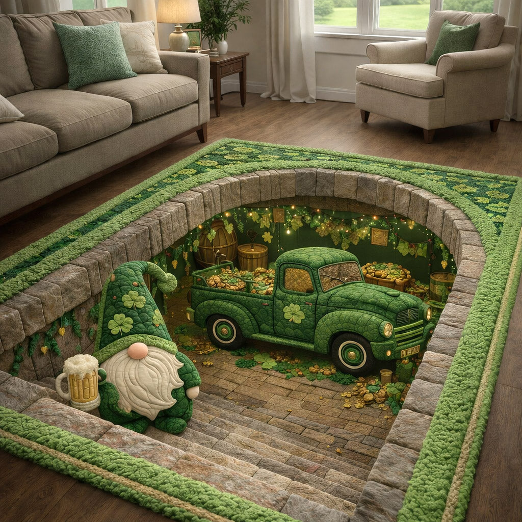 Emerald Fest Area Rug - Non-Slip Washable 3D Print Rug for Living Room & Bedroom (DesignTVC2108420