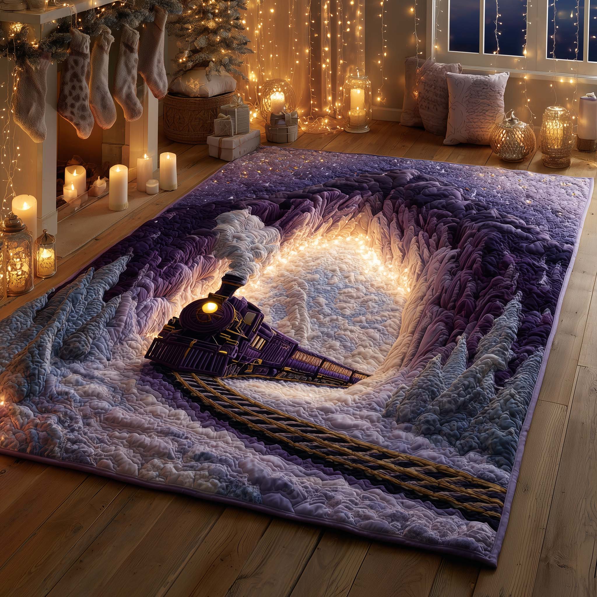 Enchanted Winter Rail Area Rug - Non-Slip Washable 3D Print Rug for Living Room & BedroomTVC2108236