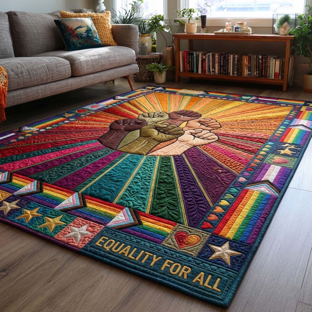 Equality For All Area Rug - Non-Slip Washable 3D Print Rug for Living Room & BedroomTVC2108419