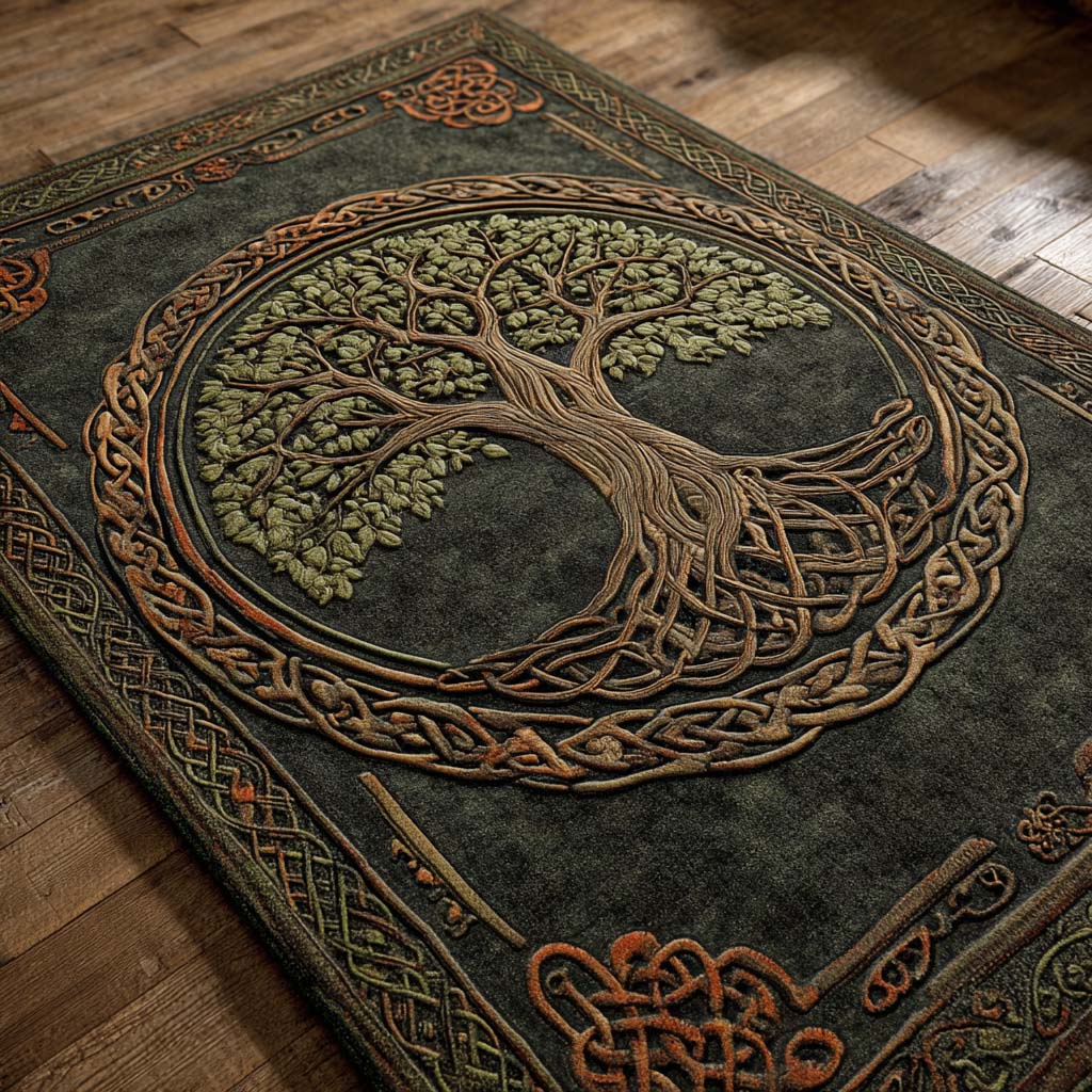Eternal Roots Area Rug - Non-Slip Washable 3D Print Rug for Living Room & BedroomTVC2108215