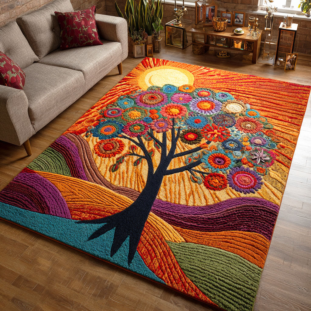 Eternal Roots Area Rug - Non-Slip Washable 3D Print Rug for Living Room & BedroomTVC2108327