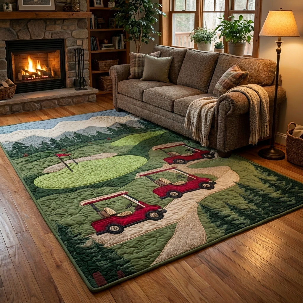 Fairway Ride Area Rug - Non-Slip Washable 3D Print Rug for Living Room & BedroomTVC2108326
