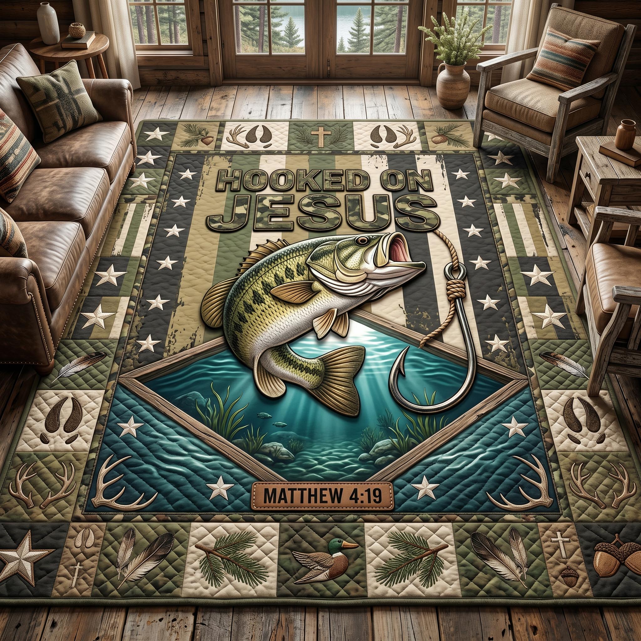 Faith Retreat Faith Area Rug - Non-Slip Washable 3D Print Rug for Living Room & BedroomTVC2108419