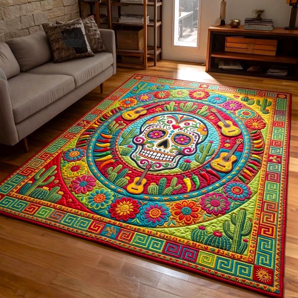 Fiesta Celebration Area Rug - Non-Slip Washable 3D Print Rug for Living Room & BedroomTVC2108418
