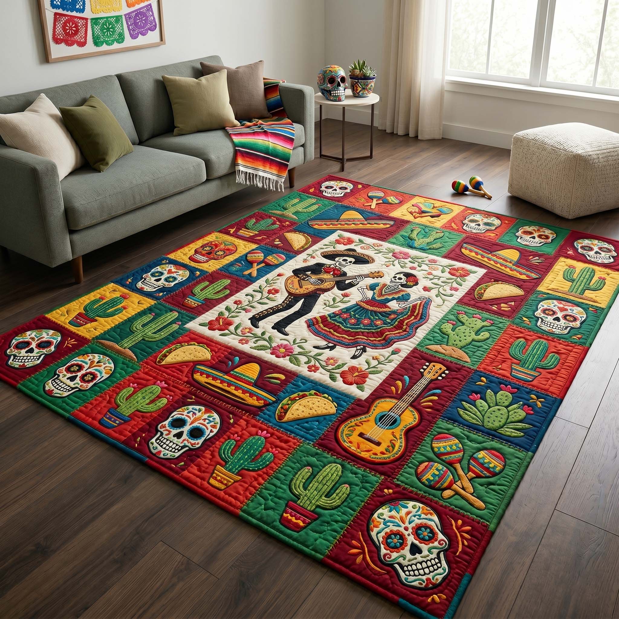 Fiesta Dance Area Rug - Non-Slip Washable 3D Print Rug for Living Room & BedroomTVC2108418