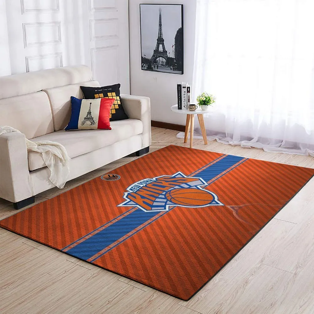 Fleur De Lis Rug Perfect for Living Room Decor Blue and Yellow