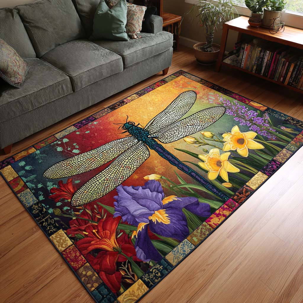 Floral Flight Area Rug - Non-Slip Washable 3D Print Rug for Living Room & BedroomTVC2108215