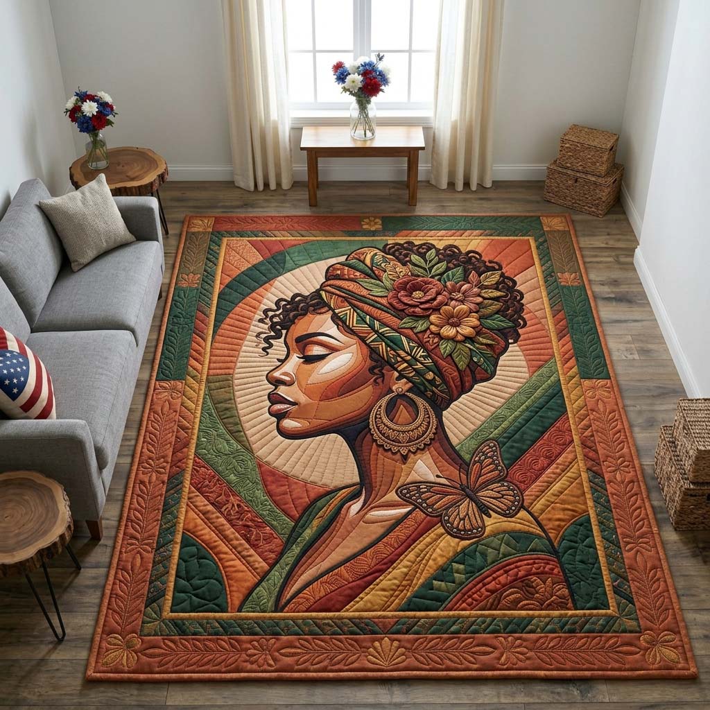 Floral Queen Area Rug - Non-Slip Washable 3D Print Rug for Living Room & BedroomTVC2108418