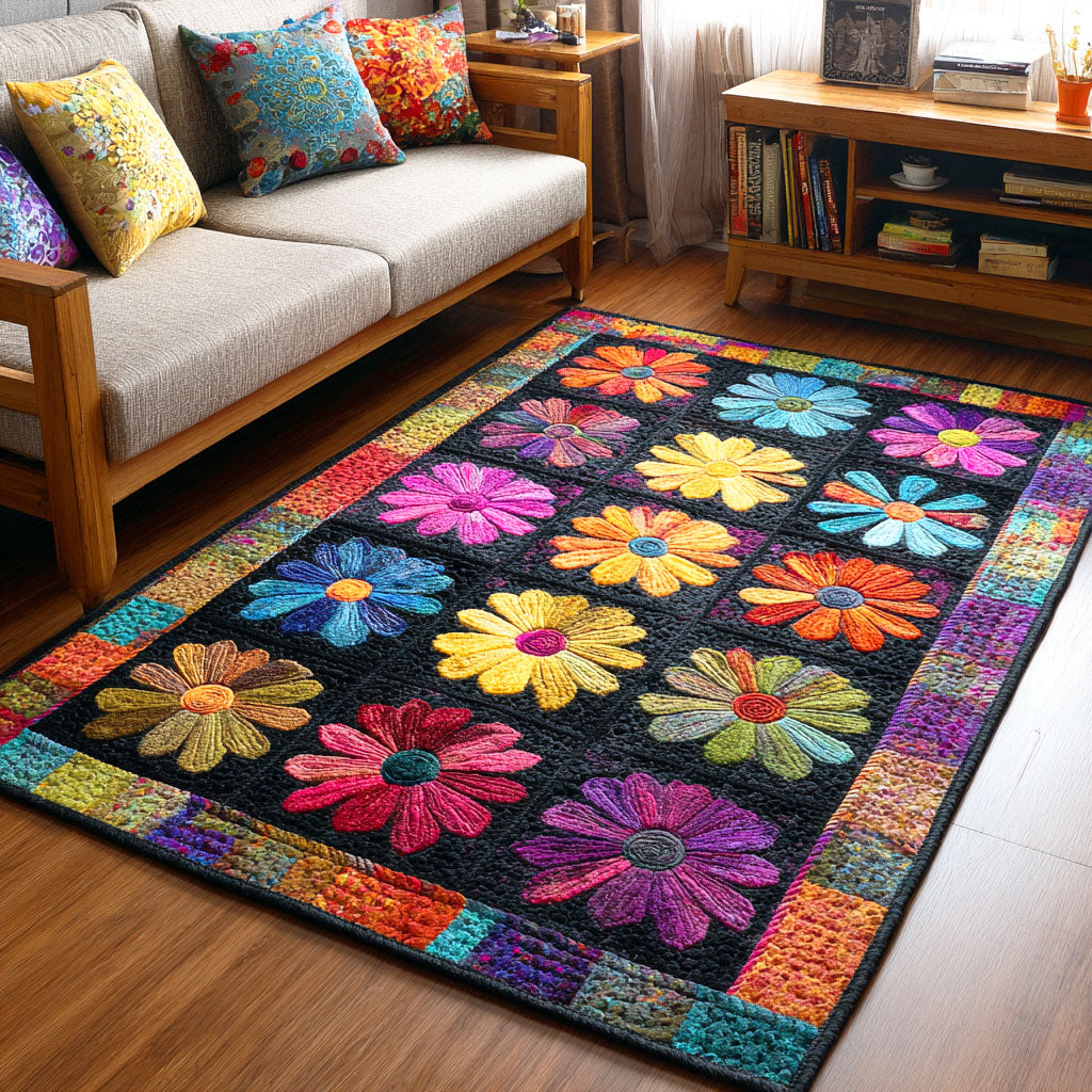 Floral Whisper Area Rug - Non-Slip Washable 3D Print Rug for Living Room & BedroomTVC2108325