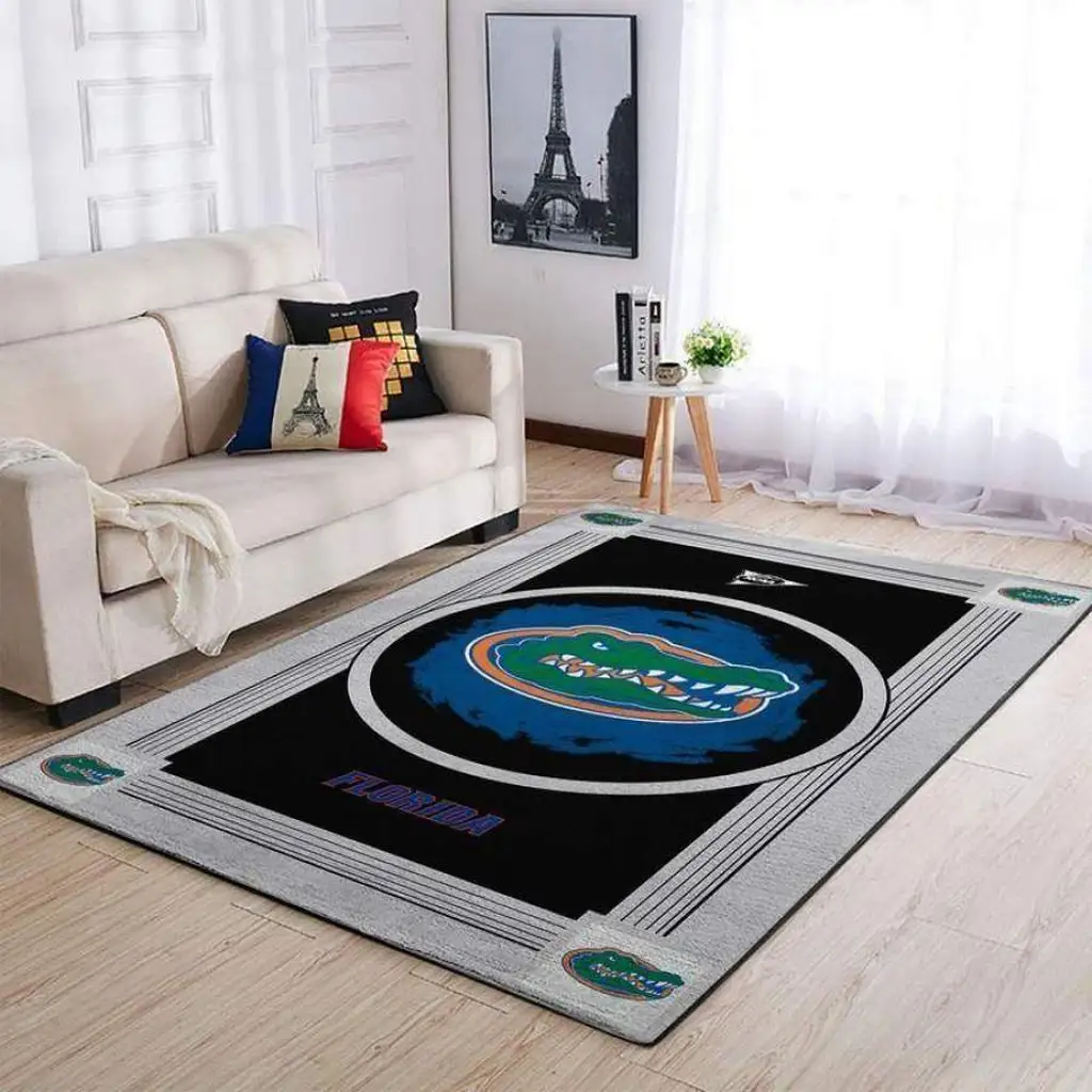 Florida Gators Area Rug Perfect for Living Room Decor Black and Blue