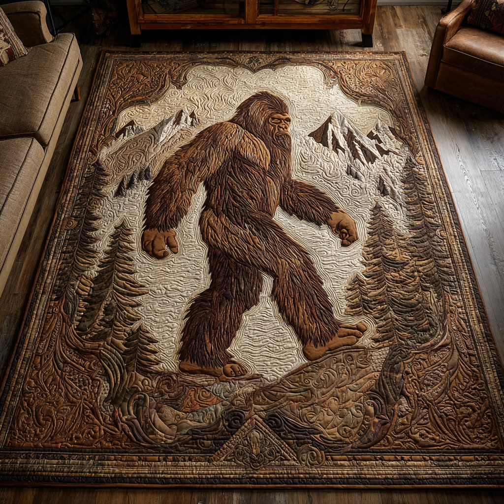 Forest Bigfoot Area Rug - Non-Slip Washable 3D Print Rug for Living Room & BedroomTVC2108325