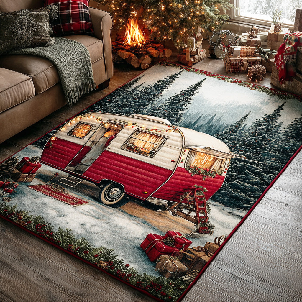 Forest Camp Area Rug - Non-Slip Washable 3D Print Rug for Living Room & BedroomTVC2108325