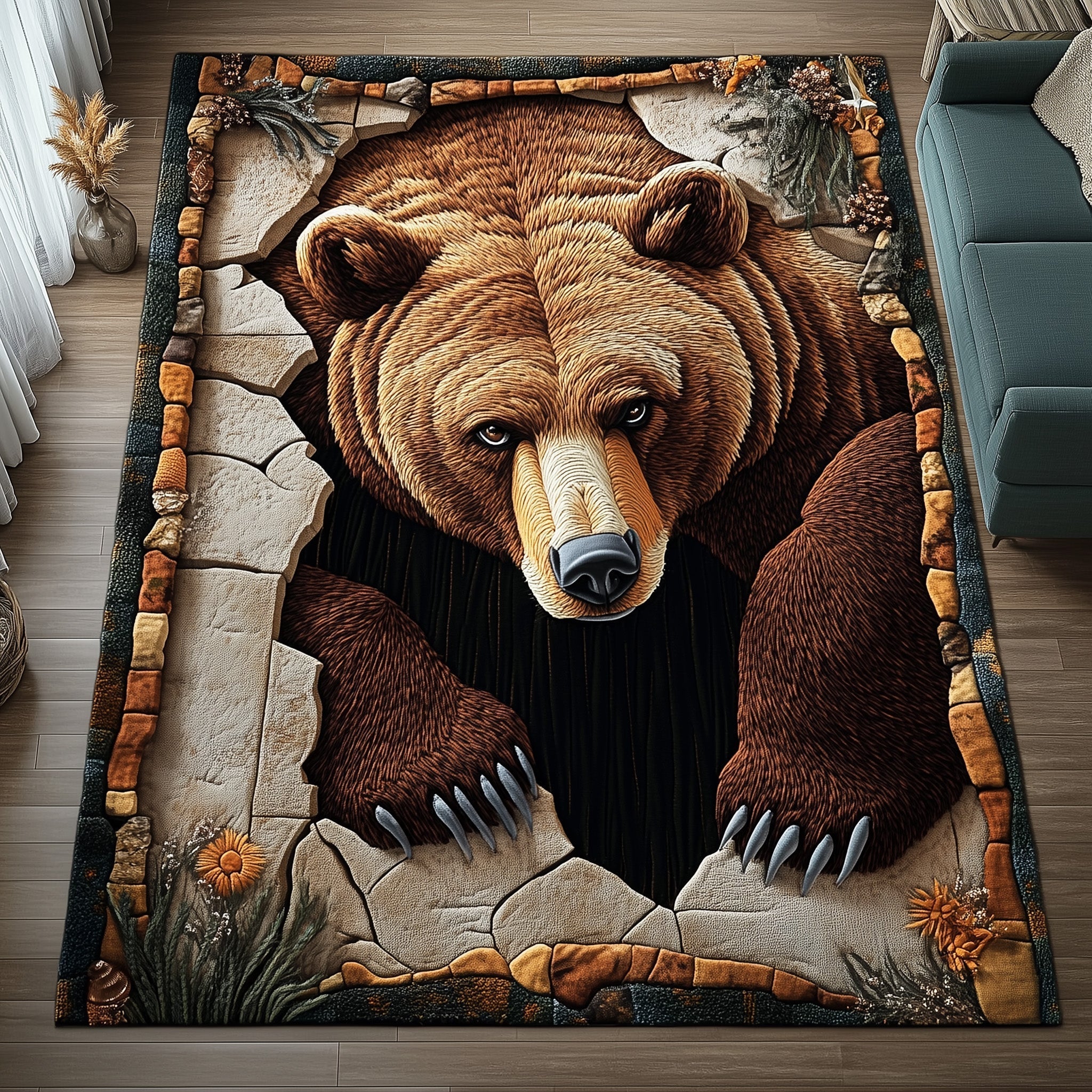 Forest Guardian Area Rug - Non-Slip Washable 3D Print Rug for Living Room & BedroomTVC2108224
