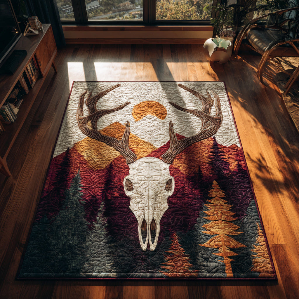 Forest Longhorn Fable Area Rug - Non-Slip Washable 3D Print Rug for Living Room & BedroomTVC2108324