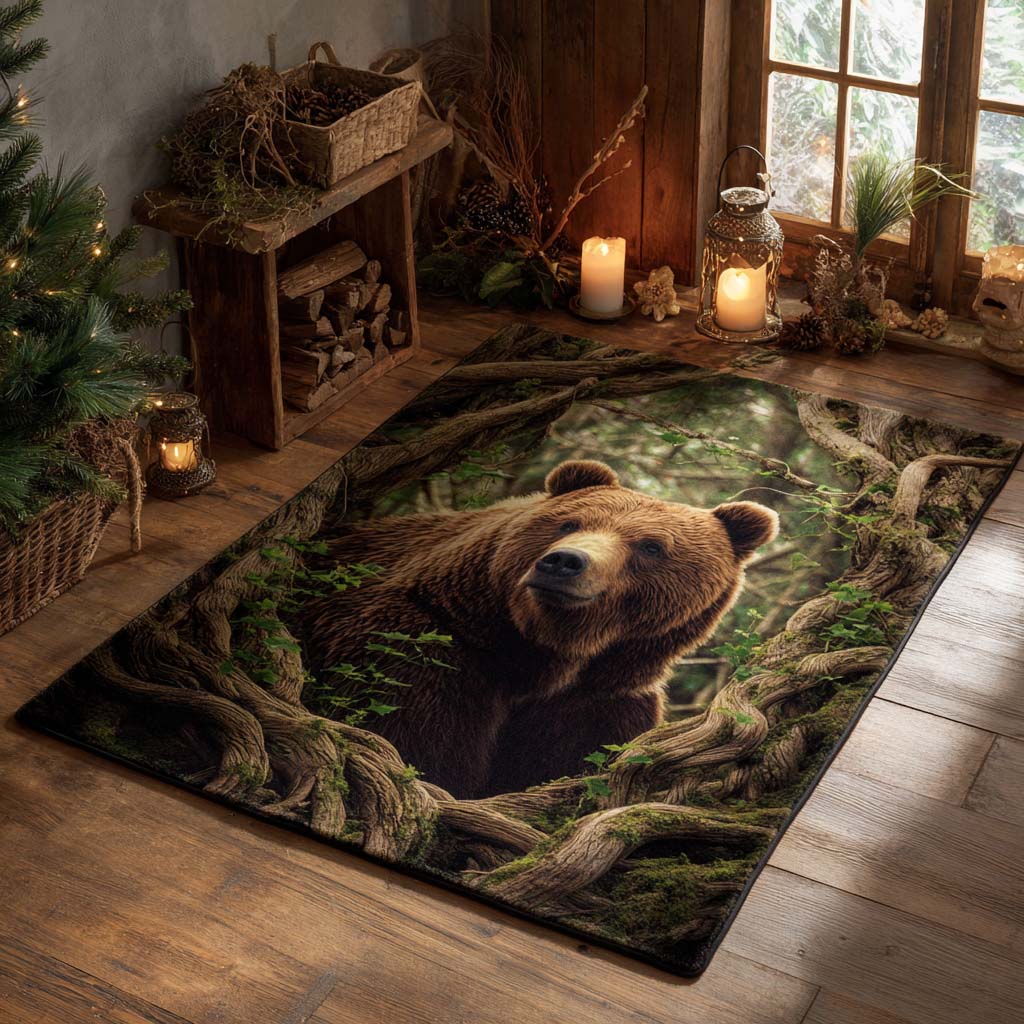Forest Sentinel Area Rug - Non-Slip Washable 3D Print Rug for Living Room & BedroomTVC2108215