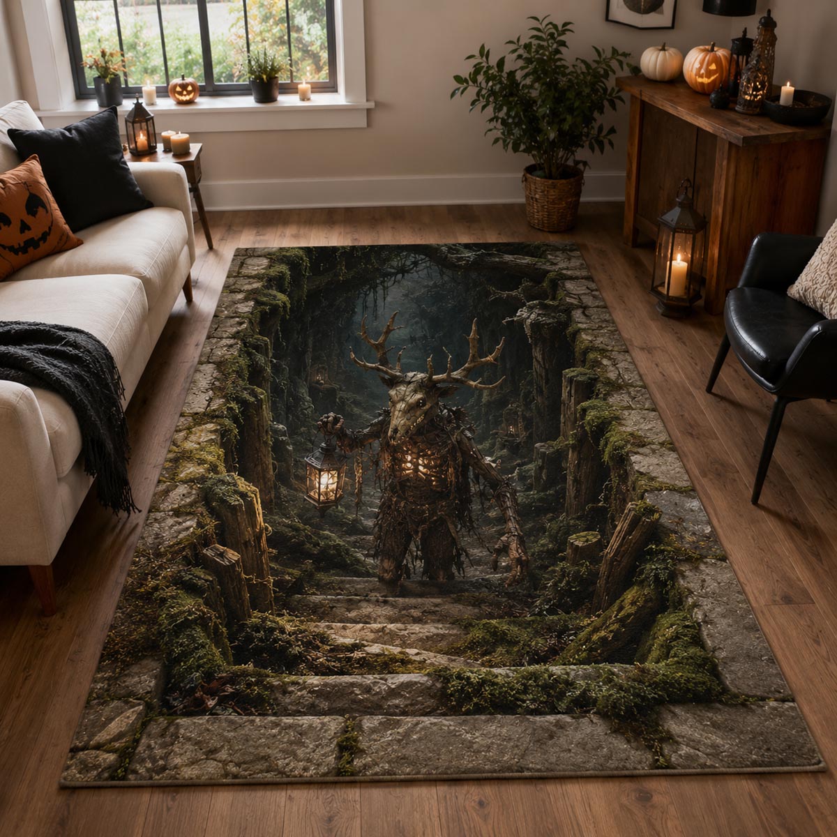 Forest Sentinel Area Rug - Non-Slip Washable 3D Print Rug for Living Room & BedroomTVC2108324