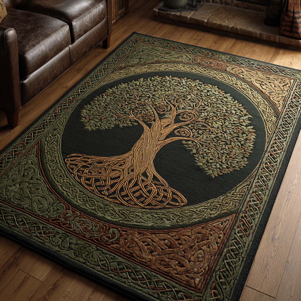 Forest Sigil Area Rug - Non-Slip Washable 3D Print Rug for Living Room & BedroomTVC2108324