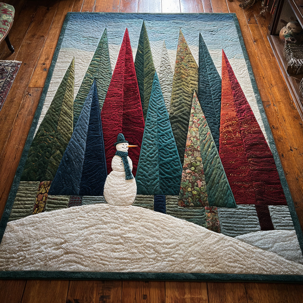 Forest Snowman Solitude Area Rug - Non-Slip Washable 3D Print Rug for Living Room & BedroomTVC2108324