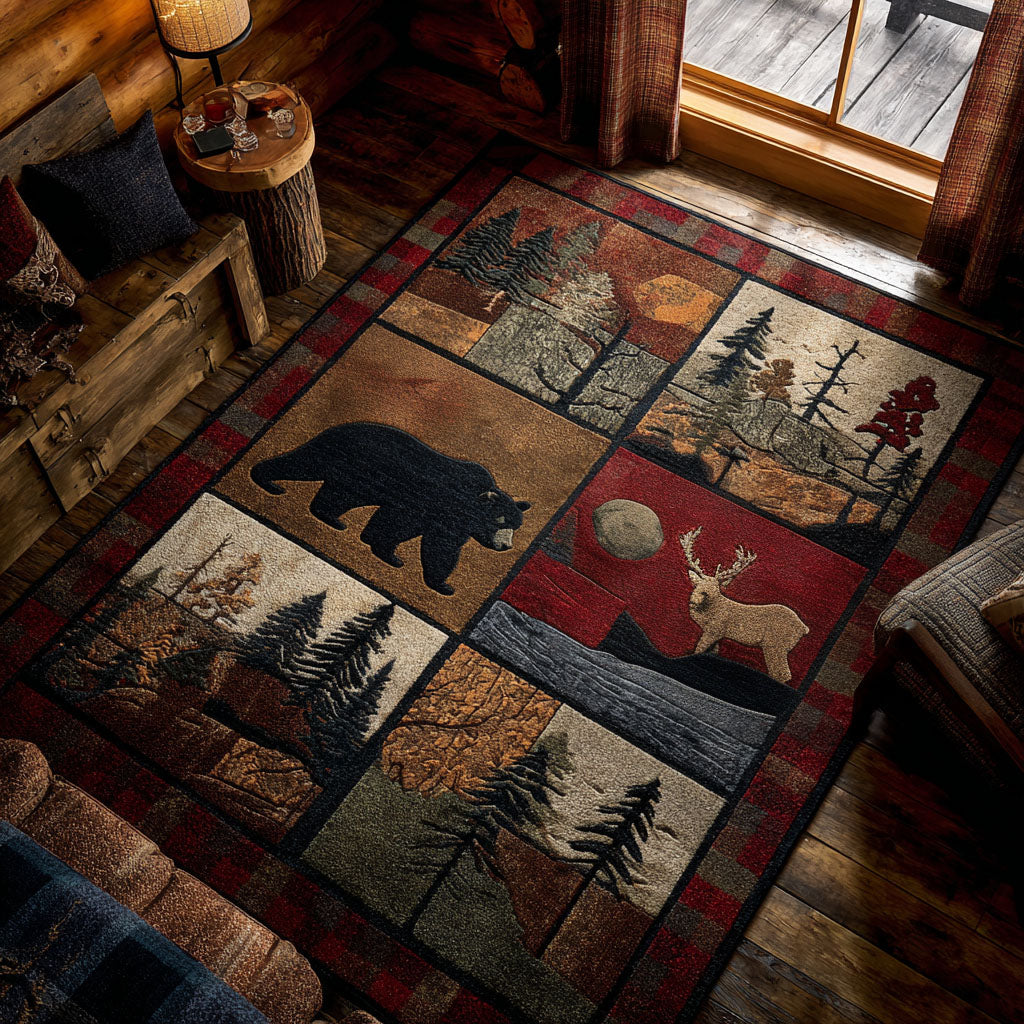 Forest Spirit Area Rug - Non-Slip Washable 3D Print Rug for Living Room & BedroomTVC2108324